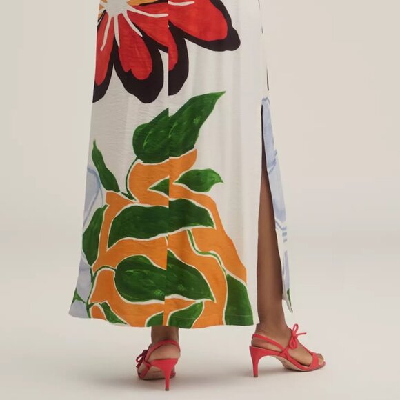 ANTHROPOLOGIE | Floral Puff-Sleeve A-Line Maxi Dress | NWT - Picture 11 of 16